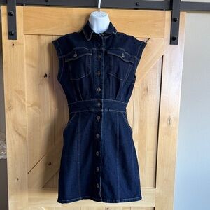 NWOT Flying Tomato Dark Denim Mini Dress